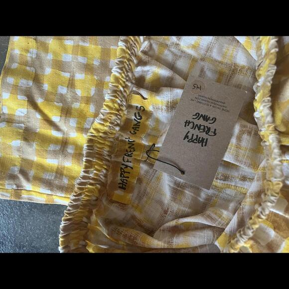 Happy French Gang Omar Summer Grid Pants yellow - Picture 4 of 6